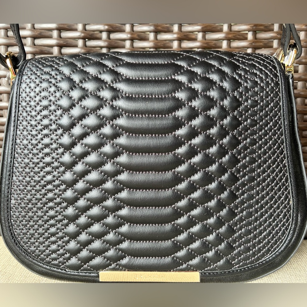 NWT Brahmin Small Nadine in BLACK LORRELL Crossbody